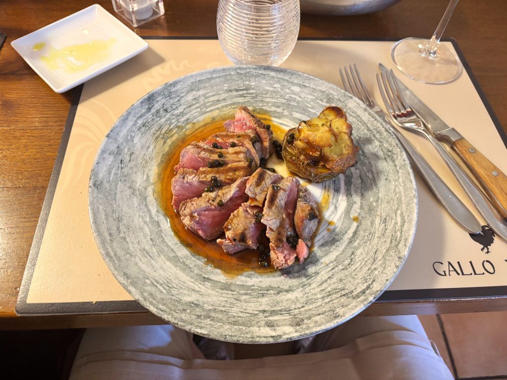 Bistecca alla Fiorentina im Restaurant Gallo Nero, Greve in Chianti